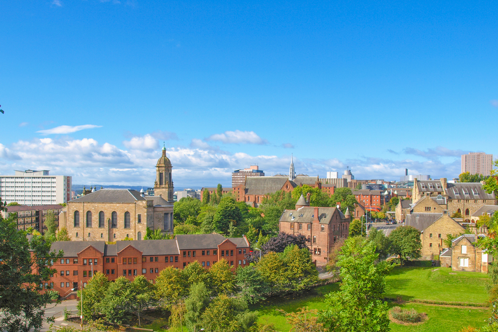 The city of Glasgow in Scotland.